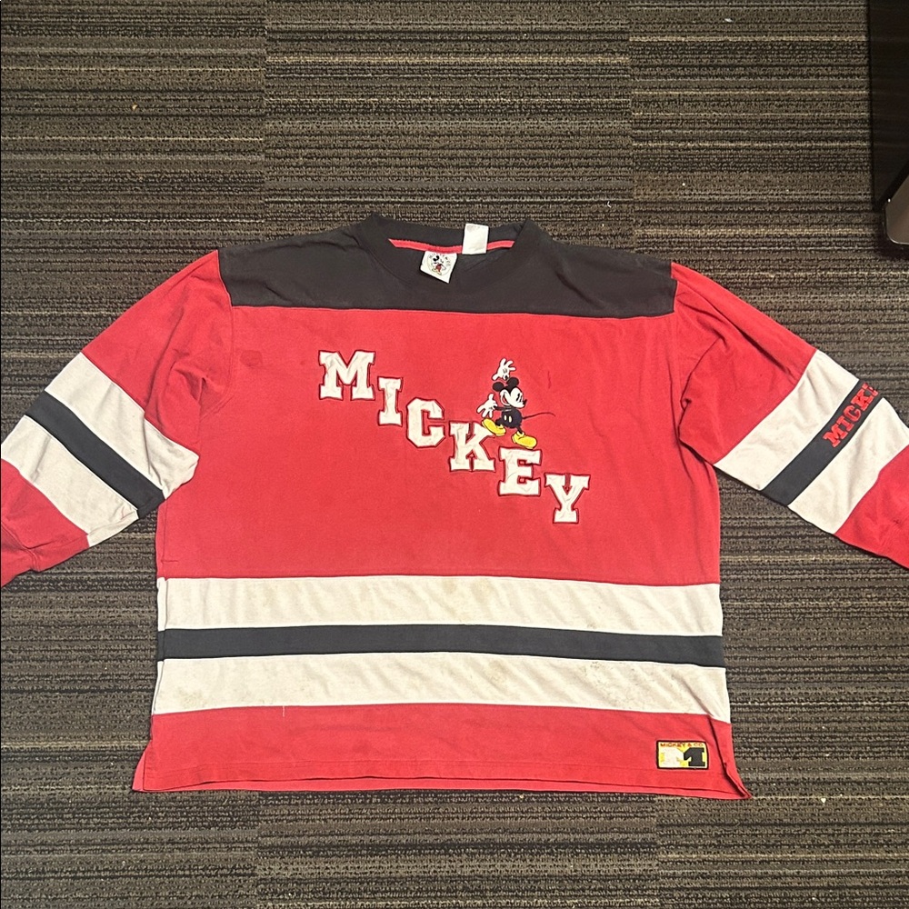 Mickey Mouse Red and Black Kids Shirt